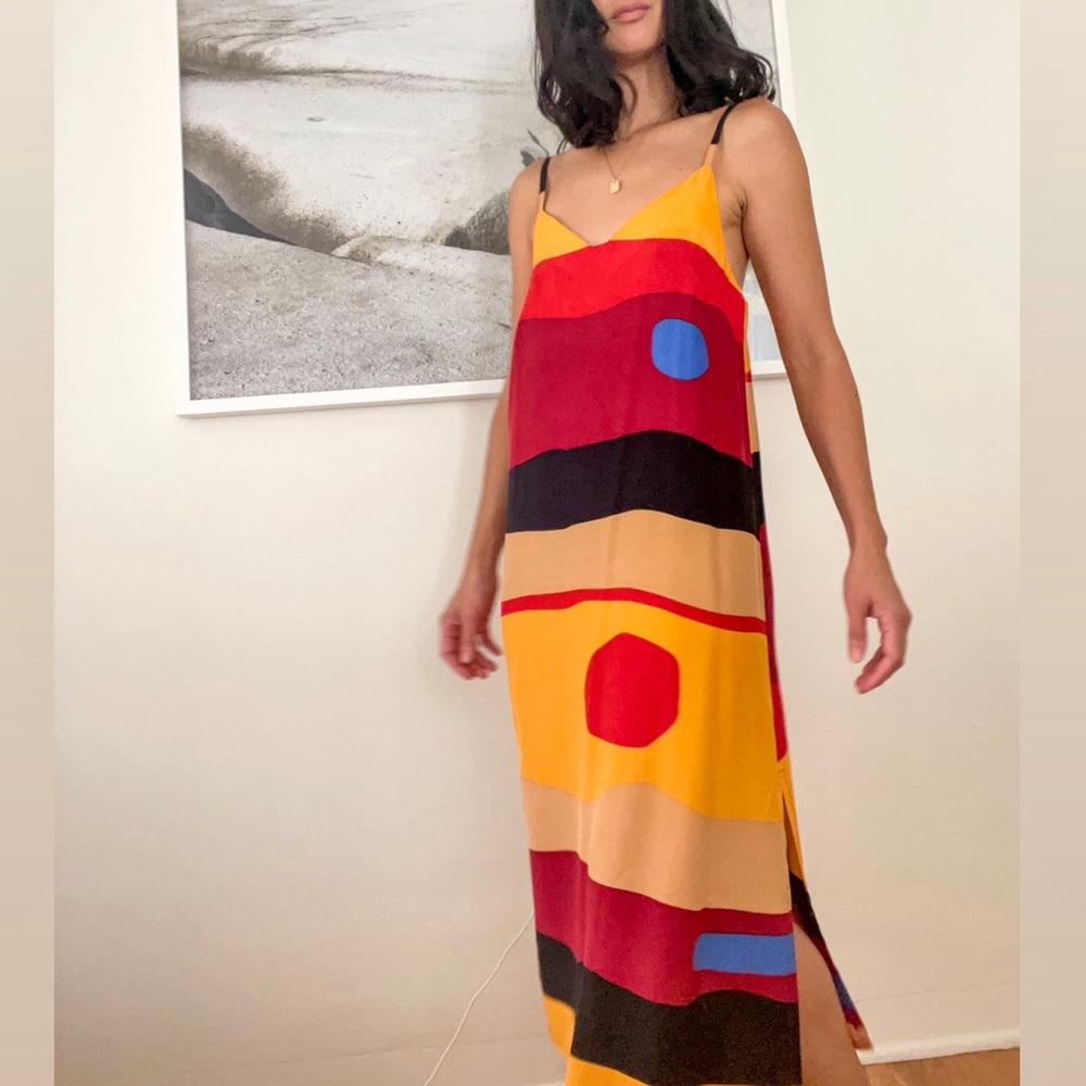 Silk Dusen Dusen abstract spaghetti strap dress